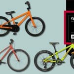 A trio of kids bikes overlaid with a deals badge