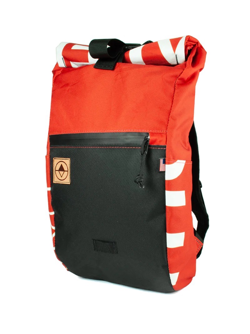 North Street Upcycled Borse Davis Day Pack rosso