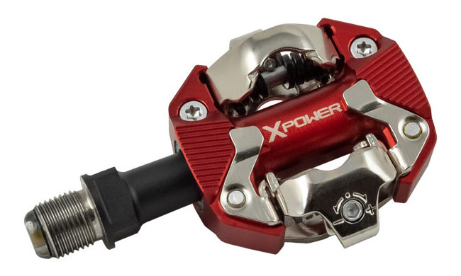 pedali srm x-power meter mostrati in rosso