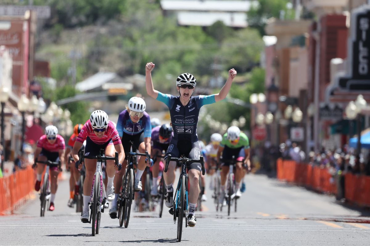 Emily Ehrlich wins stage 4 of the Tour of the Gila.
