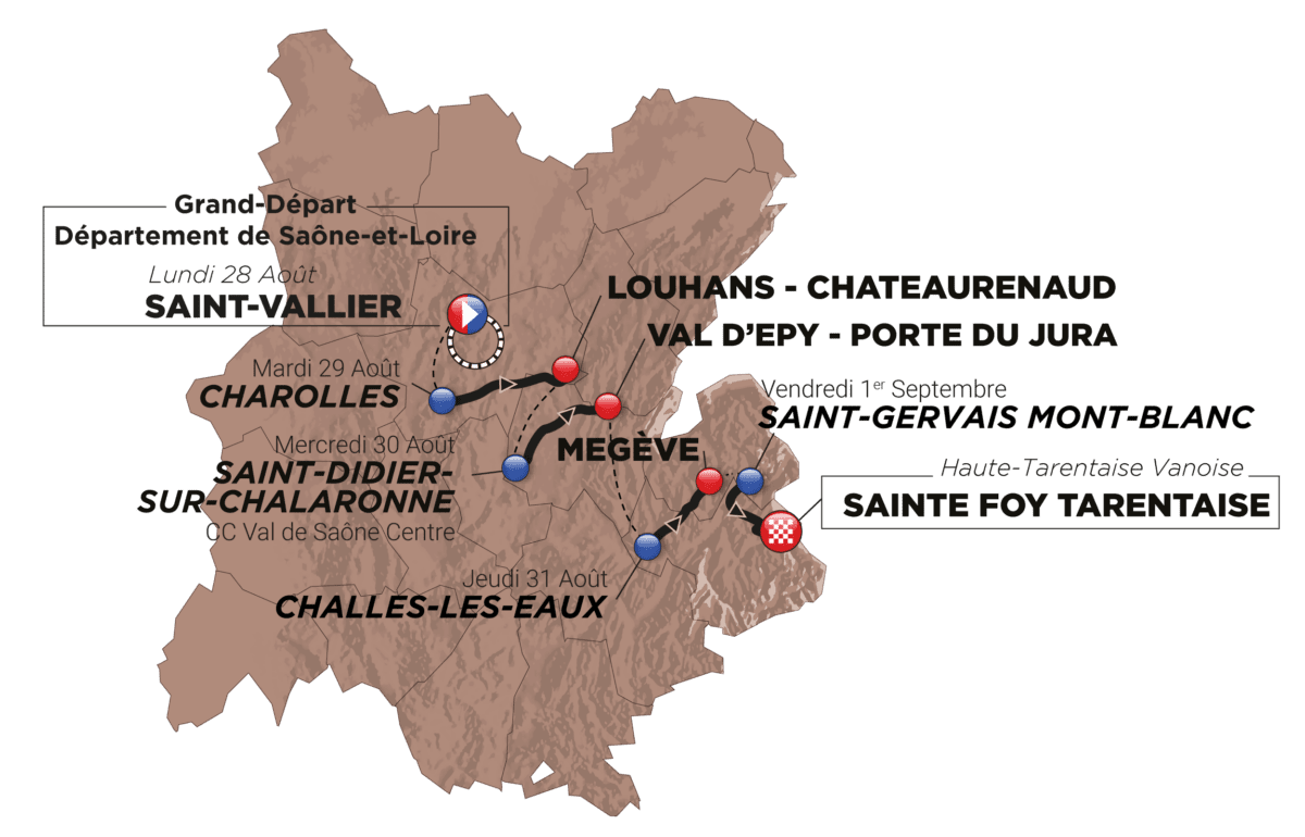 Route of the 2023 Tour de l