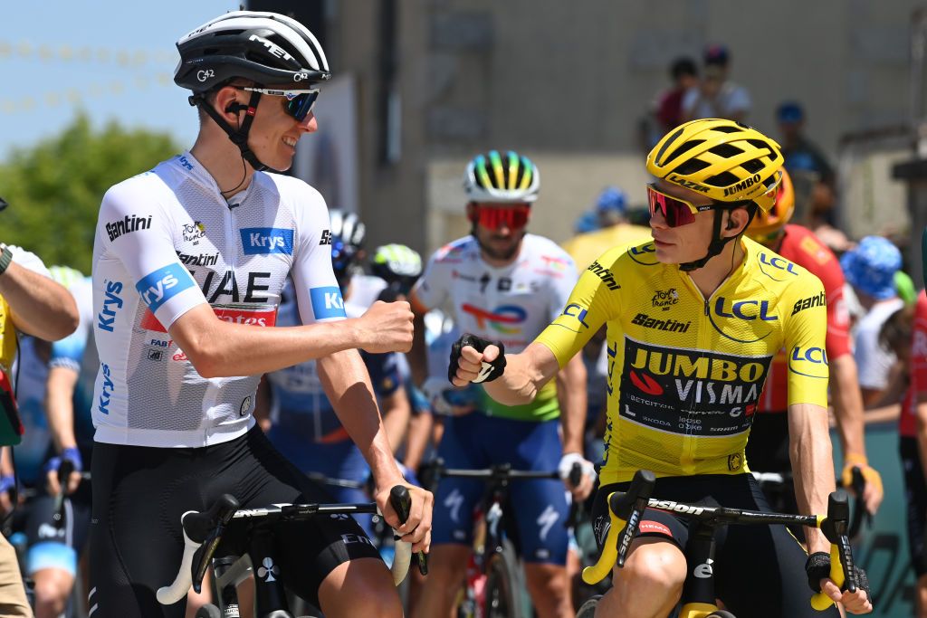 Tour de France 2023: Best young rider Tadej Pogacar and leader Jonas Vingegaard before stage 9