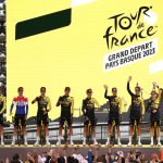 Tour de France 2023: Jumbo-Visma with defending champion Jonas Vingegaard at the teams presentation in Bilbao, Spain