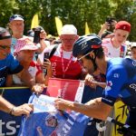 CHTILLONSURCHALARONNE FRANCE JULY 14 Thibaut Pinot of France and Team GroupamaFDJ meets the fans at start prior to the stage thirteen of the 110th Tour de France 2023 a 1378km stage from ChtillonSurChalaronne to Grand Colombier 1501m UCIWT on July 14 2023 in ChtillonSurChalaronne France Photo by David RamosGetty Images