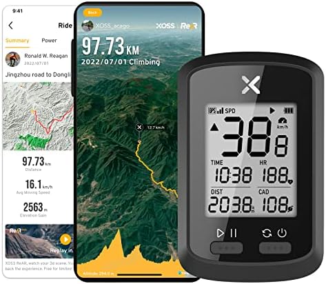 XOSS Ciclocomputer GPS Bluetooth Impermeabile con Cadenzometro