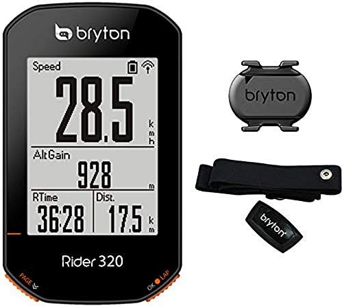 Bryton Rider 320T Ciclo Computer GPS con Sensore e Fascia Cardio
