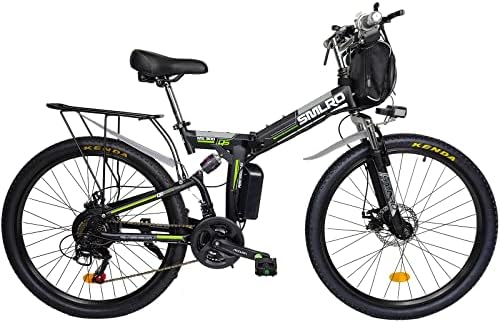 Hyuhome – Bicicletta Elettrica Pieghevole da Città per Adulti, 48V 10Ah