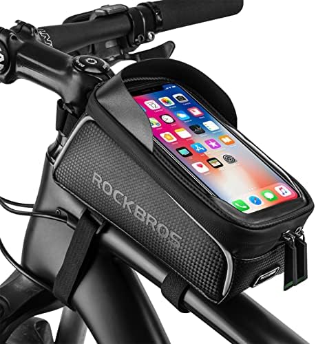 ROCKBROS Borsa Telaio Bici Impermeabile con Porta Cellulare TPU Touchscreen